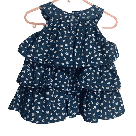 2T Duck Duck Goose ruffled dress with darling flower embellishments - Picture 2 of 4